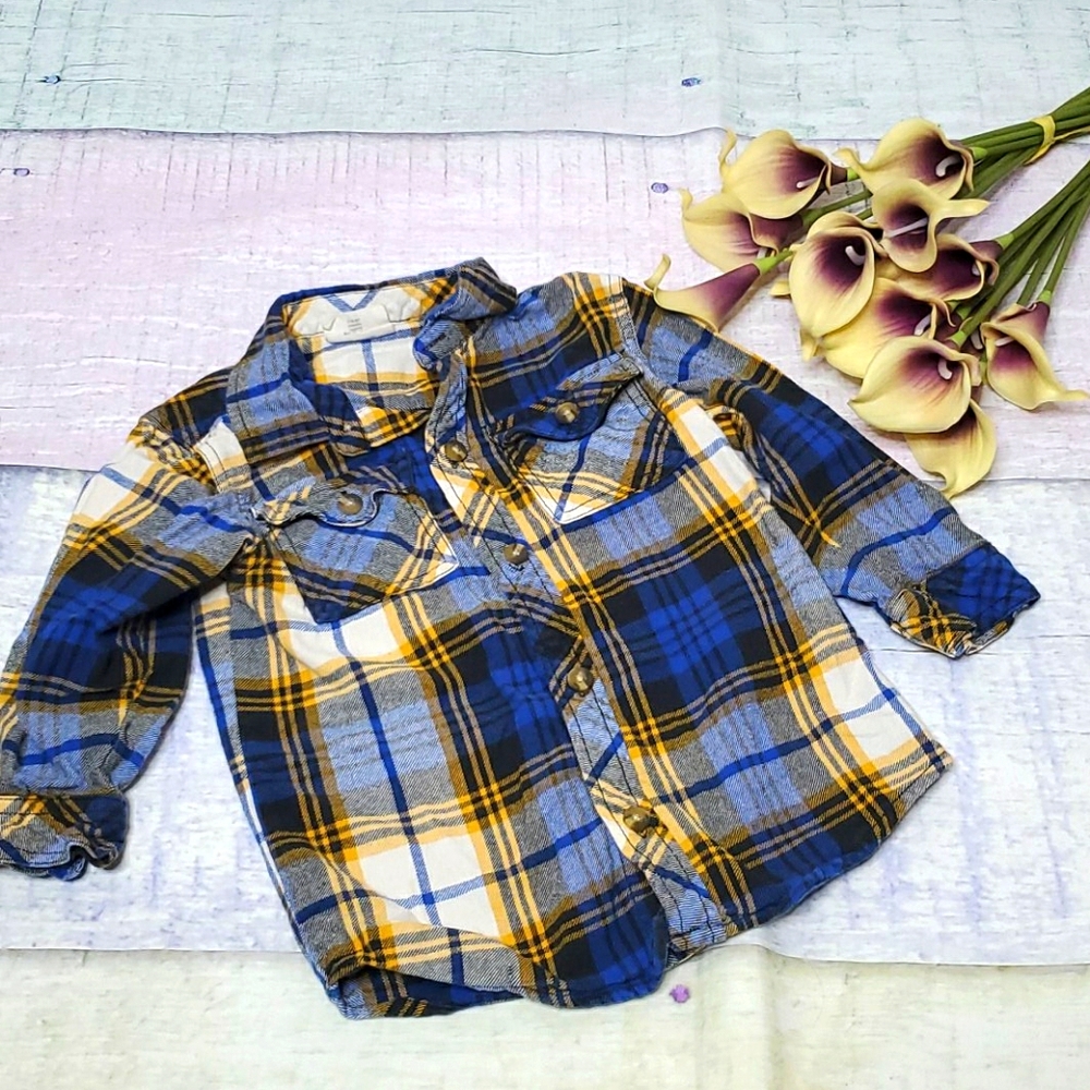 Kid's Crazy 8s Plaid Button Down Shirt